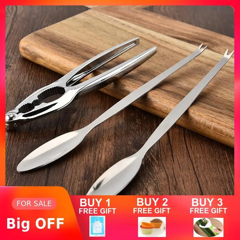 Нержавеющая сталь Лобстер Краб крекер оболочки коготь морепродукты вилки гайки