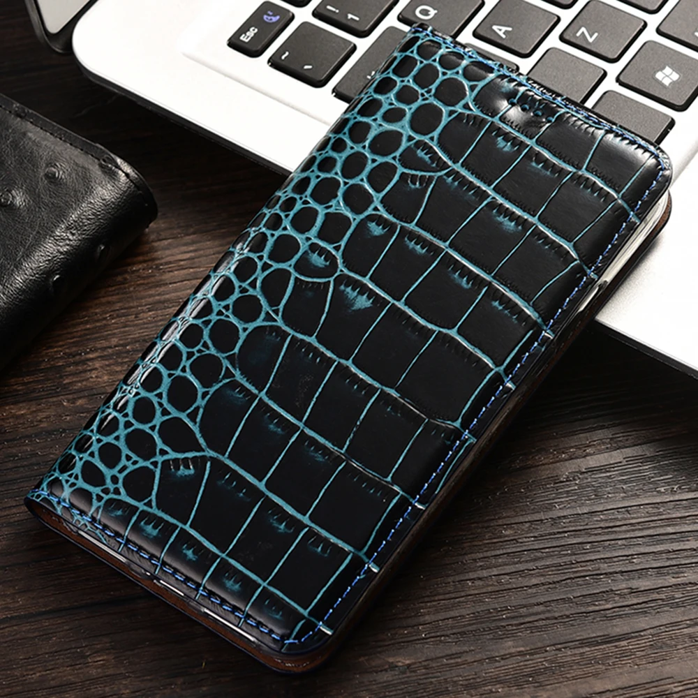 Чехол-книжка из натуральной кожи с крокодиловым принтом для huawei Honor 8 8S 9 9i 9N 10 10i 20 20i Play Pro Lite Note 10, кожаный чехол s