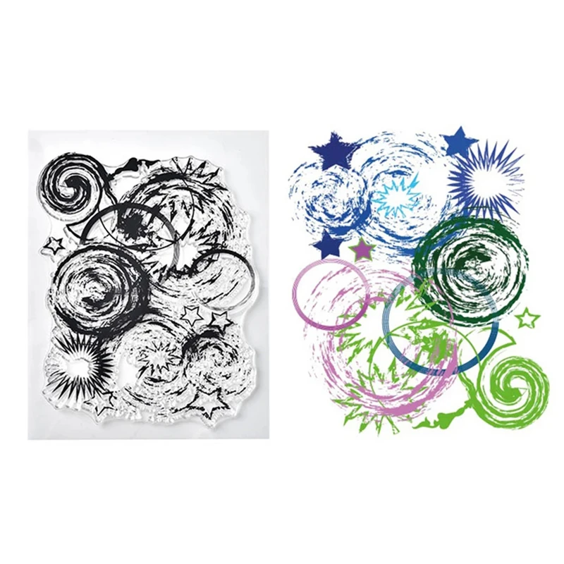 Круглые и Звездные прозрачные штампы 2019 резиновая Прозрачная силиконовая печать