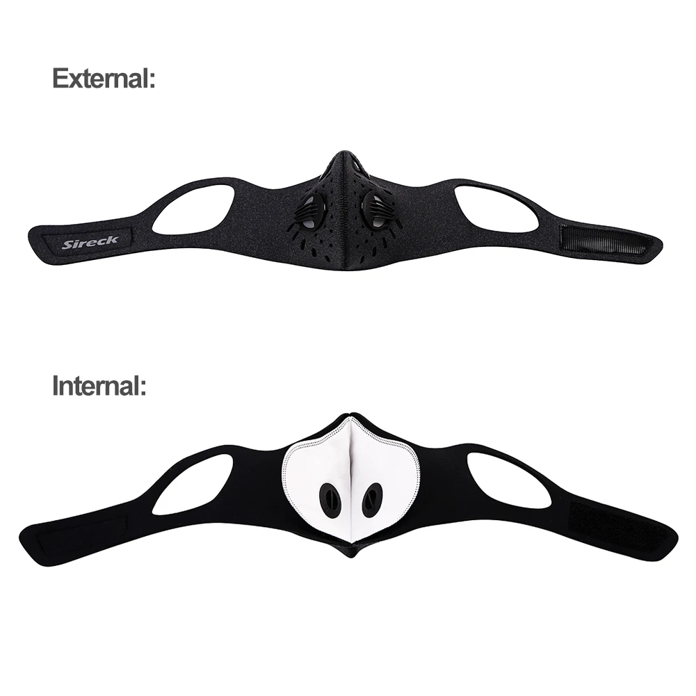 Sireck Cycling Face Mask Road Mountain Bicycle Bike Activated Carbon Filter PM 2.5 Dustproof Running Sport Shield | Спорт и