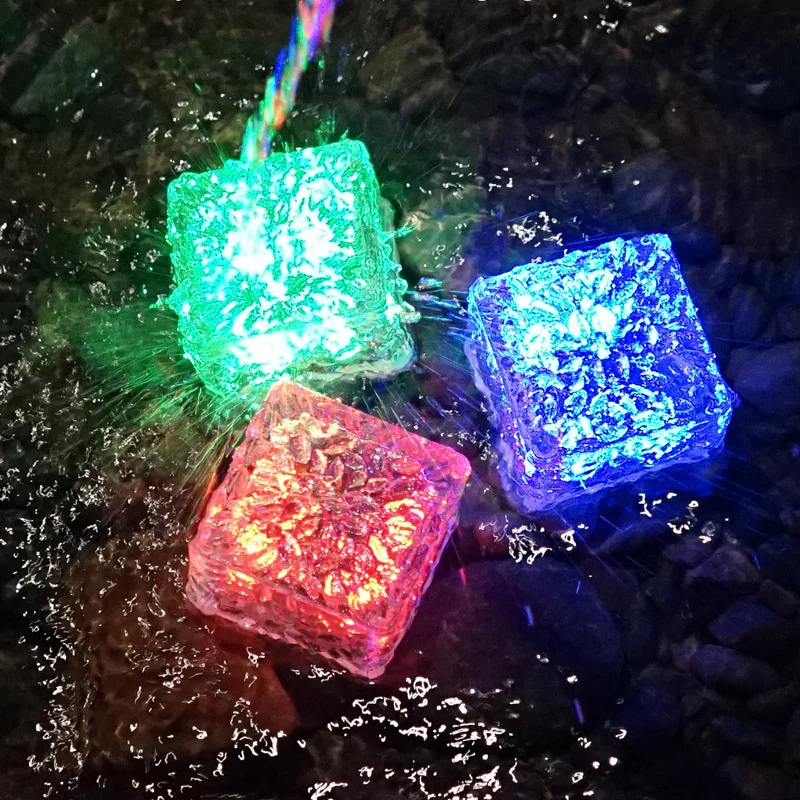 

Outdoor Decoration Solar Lawn Garden Light Ice Cube LED Light Path Landscape Backyard Terrace Square Light Square Light