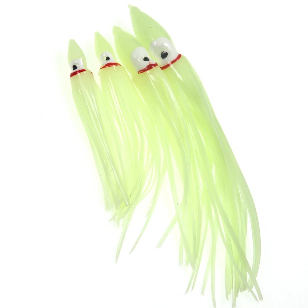 Яркие светящиеся рыболовные приманки большого размера для морской рыбалки 10 шт.