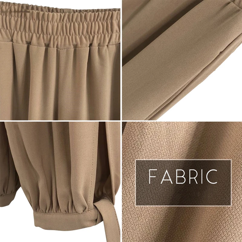 

Big Size Loose Harem Pants Ankle-Length Pants Women Summer Solid Elastic High Waist Trousers Korean Fashion Bottoms Female