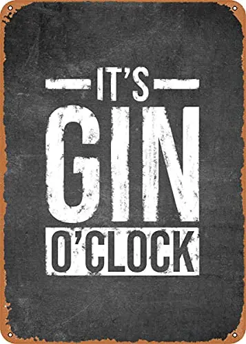 Винтажные часы Gin O со спиртом металлическая вывеска художественные принты ретро