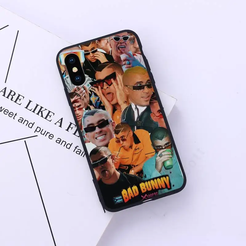 

Bad Bunny Phone Case for iPhone 11 12 pro XS MAX 8 7 6 6S Plus X 5S SE 2020 XR
