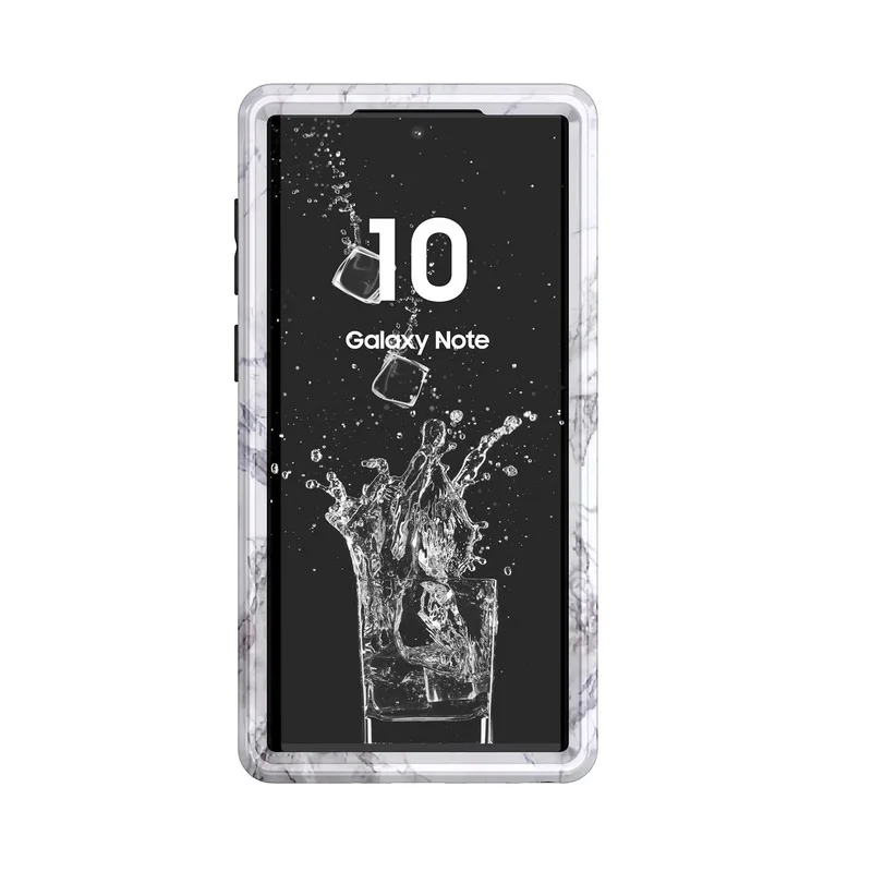 Ударопрочный мраморный чехол для samsung Galaxy Note 10 9 S9 S10 Plus S10+ Гибридный чехол 3 в 1 прочный защитный чехол для телефона