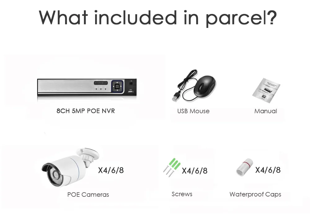 Gadinan H.265 8CH 5MP POE NVR комплект безопасности распознавание лица система видеонаблюдения Аудио AI 5MP IP камера Открытый P2P комплект видеонаблюдения