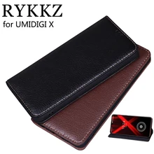 RYKKZ Luxury Leather Flip Cover For UMIDIGI X Mobile Stand Case For UMIDIGI X Leather Phone Case Cover