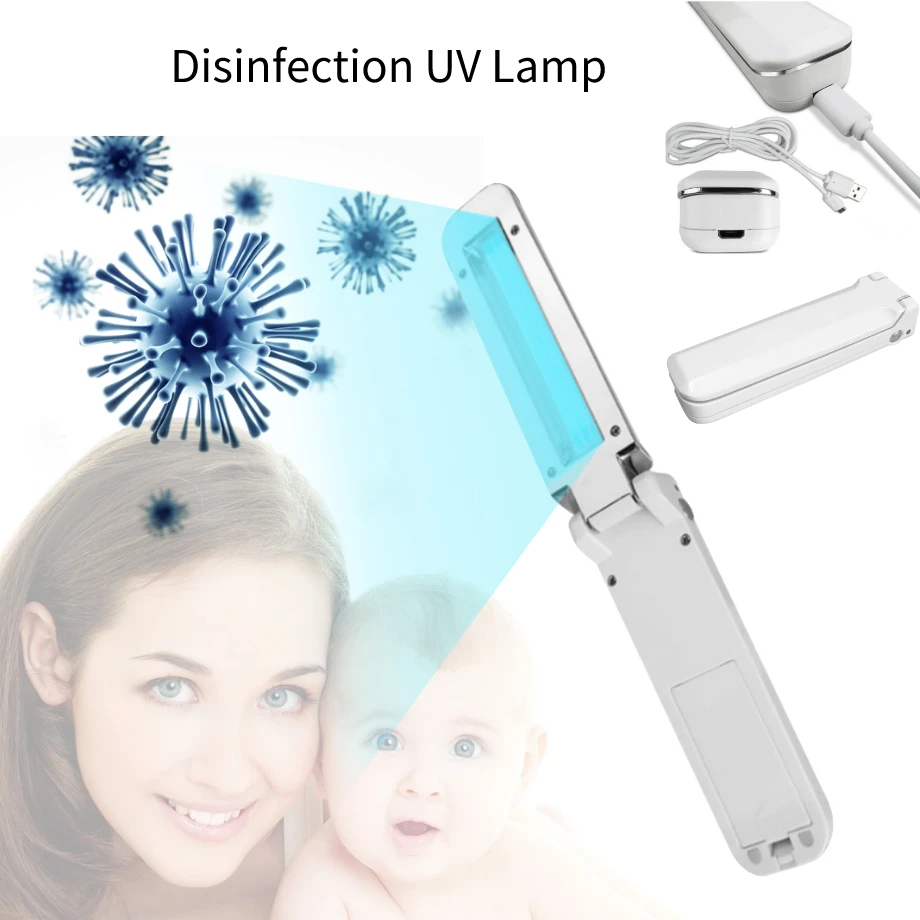 Портативный УФ-стерилизатор для лампы UVC 2 Вт дезинфекция складной