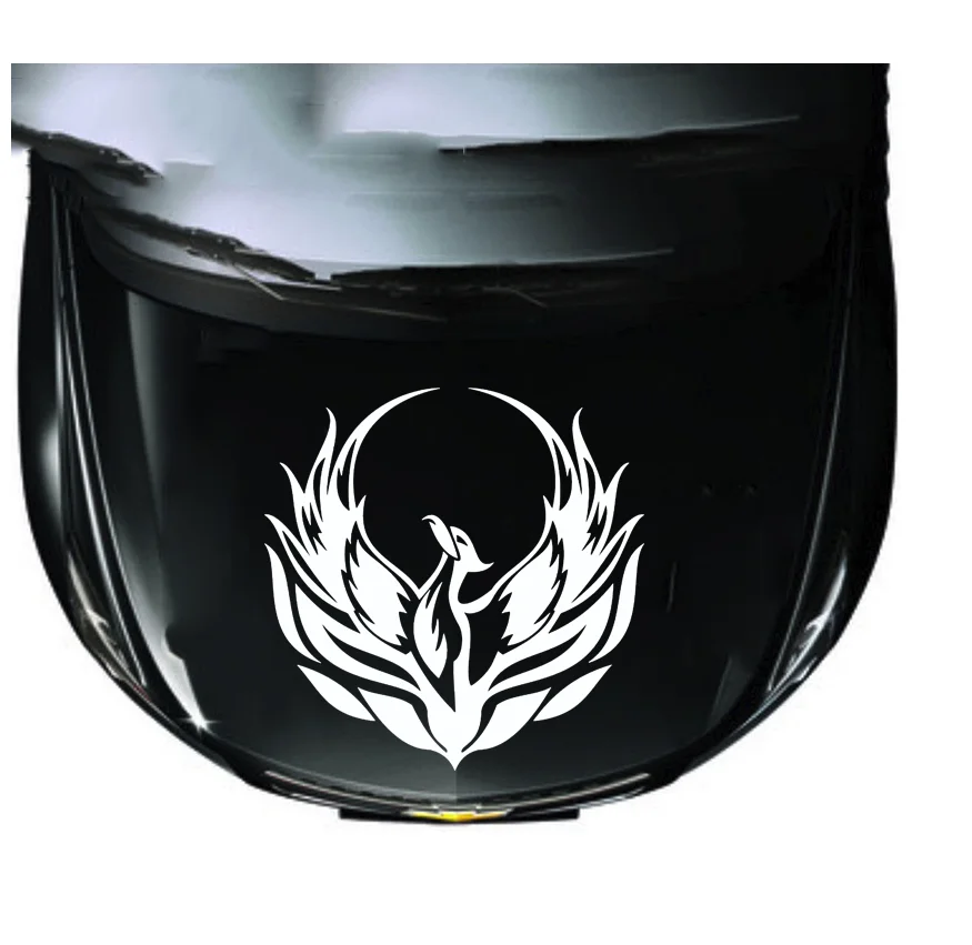 Наклейки на капот в виде феникса и пламени виниловые художественные наклейки с
