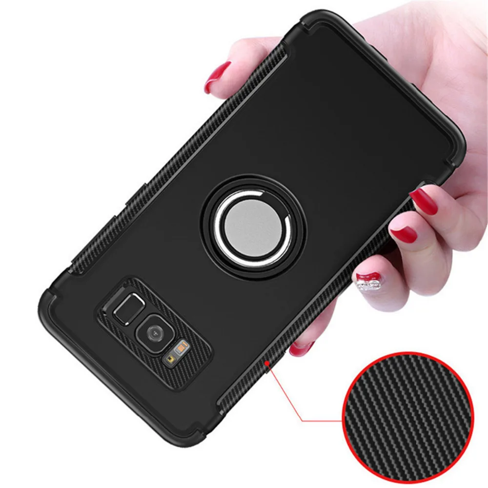 Магнитное кольцо держатель Мобильный телефон чехол для Samsung galaxy s8 s7 edge note 8 защиты