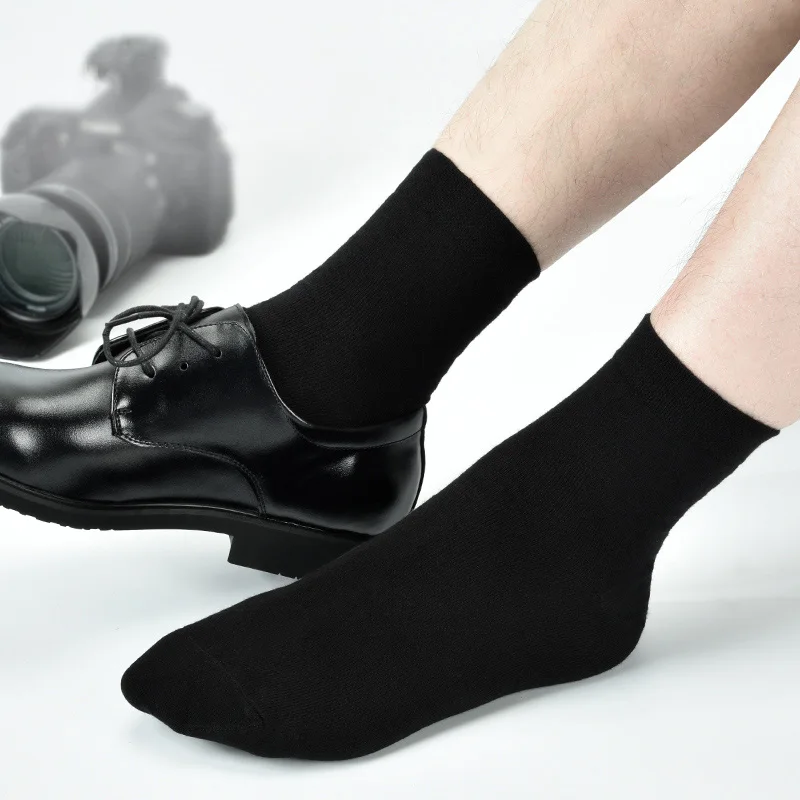 5 пар мужских хлопковых носков новые стильные черные деловые повседневные