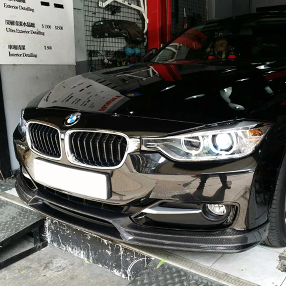 F30 328i 3D стиль углеродное волокно Корпус комплект передний бампер губа ДЛЯ BMW 2011