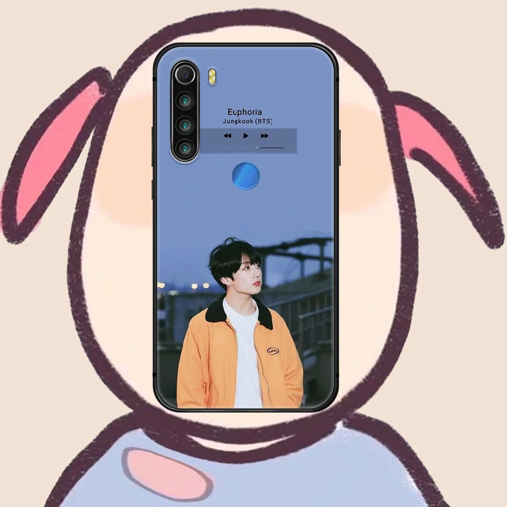 

jungkook Kpop Phone Case For XIAOMI Redmi Note 5 7 8 T 9 6A 7A 8A 9S K 20 30 Pro black Funda Soft Coque Fashion Cover Luxury
