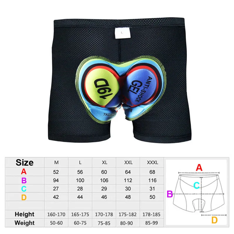 Men cycling shorts men women sports GEL shockproof pad for mountain bike culotte bermuda | Мужская одежда