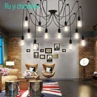 Светильник-паук для офиса, креативные потолочные люстры для гостиной, кафе, ресторана, домашняя декоративная люстра для кухни