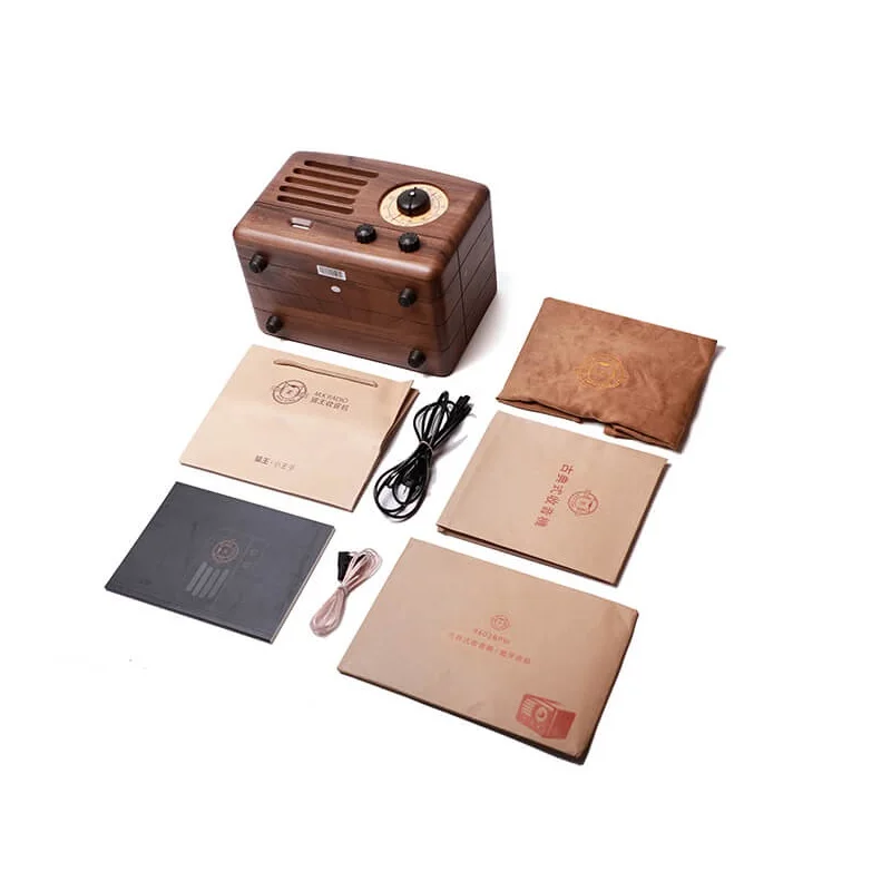 

MUZEN Original II Professional Collection-Grade Retro Handmade Wooden Bluetooth Speaker With FM / AM Radio