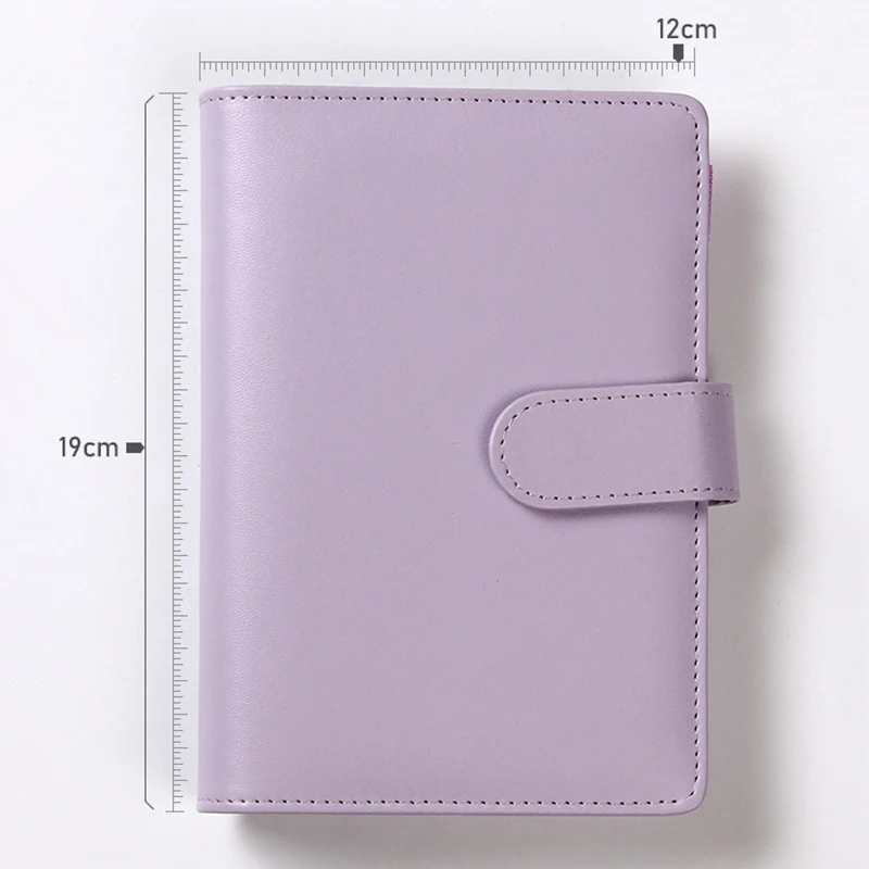 

Macaron PU Leather Notebook Planner Organizer Binder Diary Schedule Book Cover Planner Diary Loose-leaf Paper A6 School Supplies