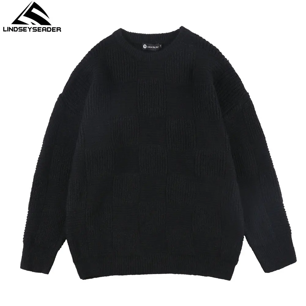 

2021 Men's Pullovers Sweaters Letters Embroidery Streetwear Oversized Harajuku Crew Neck Knitwear Men Clothing