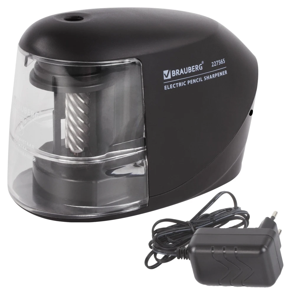 Точилка электрическая Brauberg Original питание 220 В или 4 батарейки Аа фрезерный