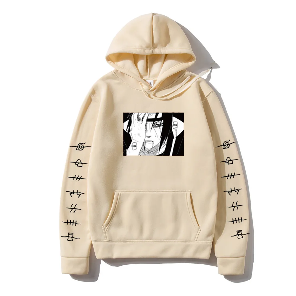 Мужская Японская уличная одежда толстовка Itachi Повседневная мода хип-хоп Осень