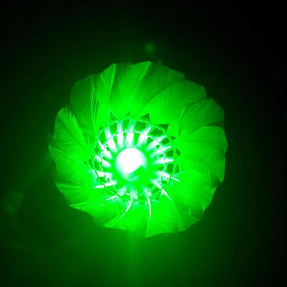 

4Pcs LED Badminton Colorful Goose Feather Shuttlecock Dark Night Glow Birdies Lighting for Outdoor Indoor Sports Activities