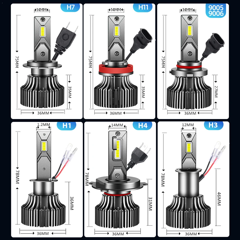 Светодиодные фары H7 LED H4 110W 36000LM Canbus H1 H8 H9 H11 9005 9006 HB3 HB4 СВЕТОДИОДНАЯ Лампа 6000K 12V 24V