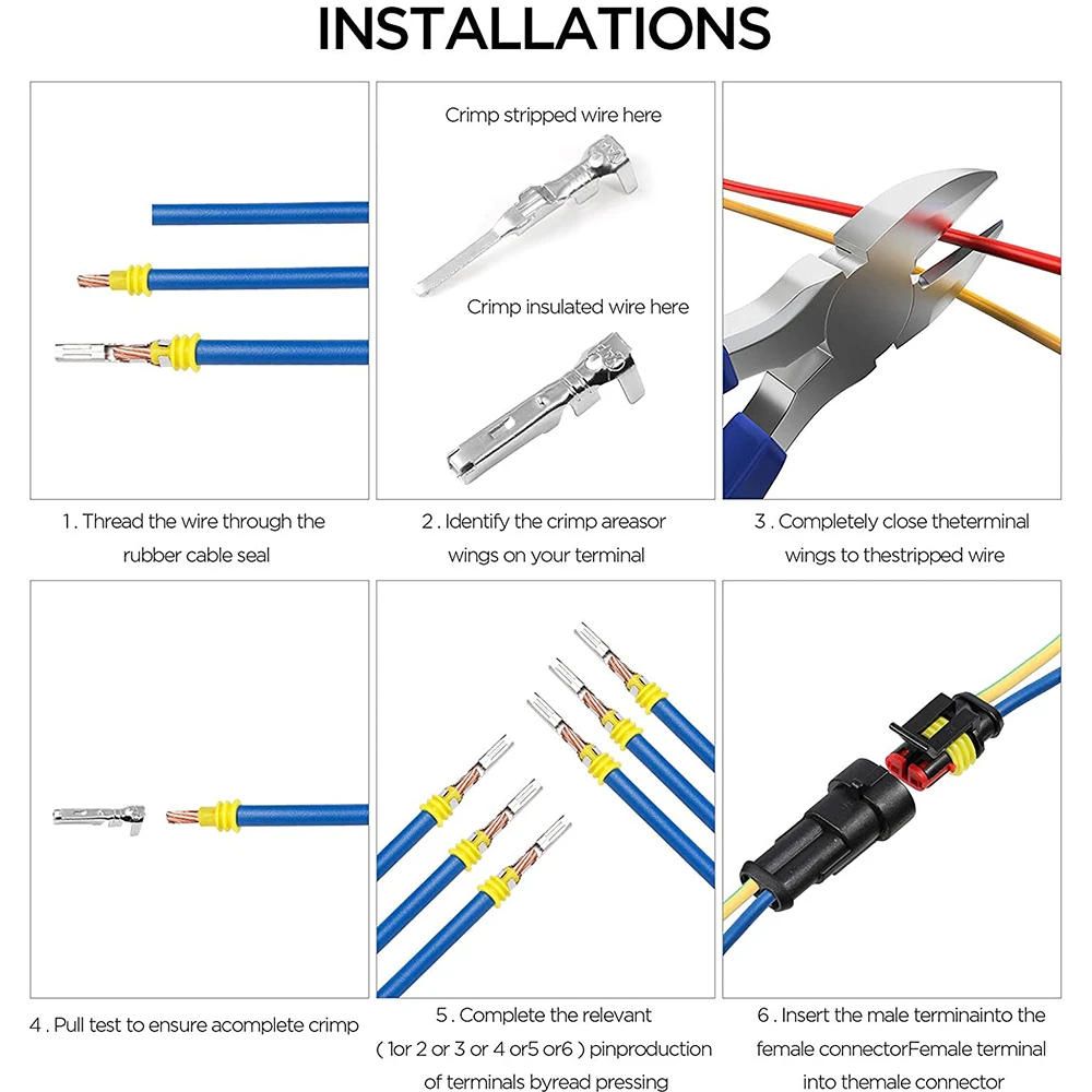 352Pcs Car Connector Plug Terminals Auto Sealed Waterproof Electrical Wire 1 2 3 4 Pin Truck Harness | Обустройство дома