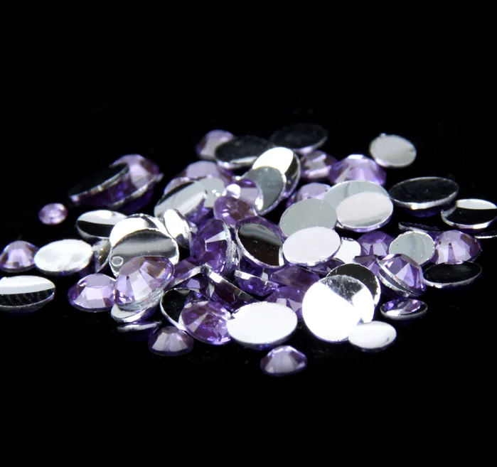 

Light purple Color 2mm,3mm,4mm,5mm,6mm Facets FlatBack Resin Rhinestone Nail Art Garment Decoration Stones/Beads