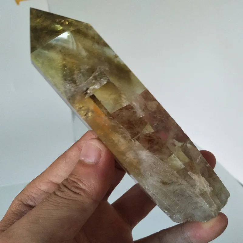Каменный из натурального цитрина кристалл палочка точка кварц сырой камень обелиск рейки чакры камни и целебные кристаллы