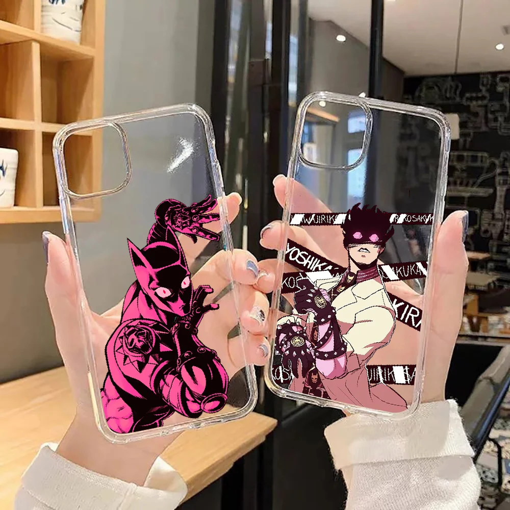 

Чехол для телефона с изображением невероятных приключений Джоджо для iphone 5 5s se 2 6 6s 7 8 12 mini plus X XS XR 11 PRO MAX, прозрачный, модный