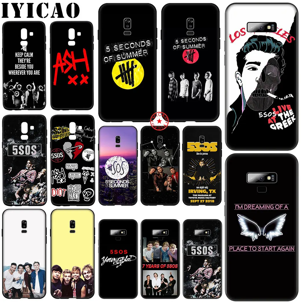 5 Seconds Of Summer 5SOS черный мягкий силиконовый чехол для телефона Samsung Galaxy A70S A20E A2 J4 J6