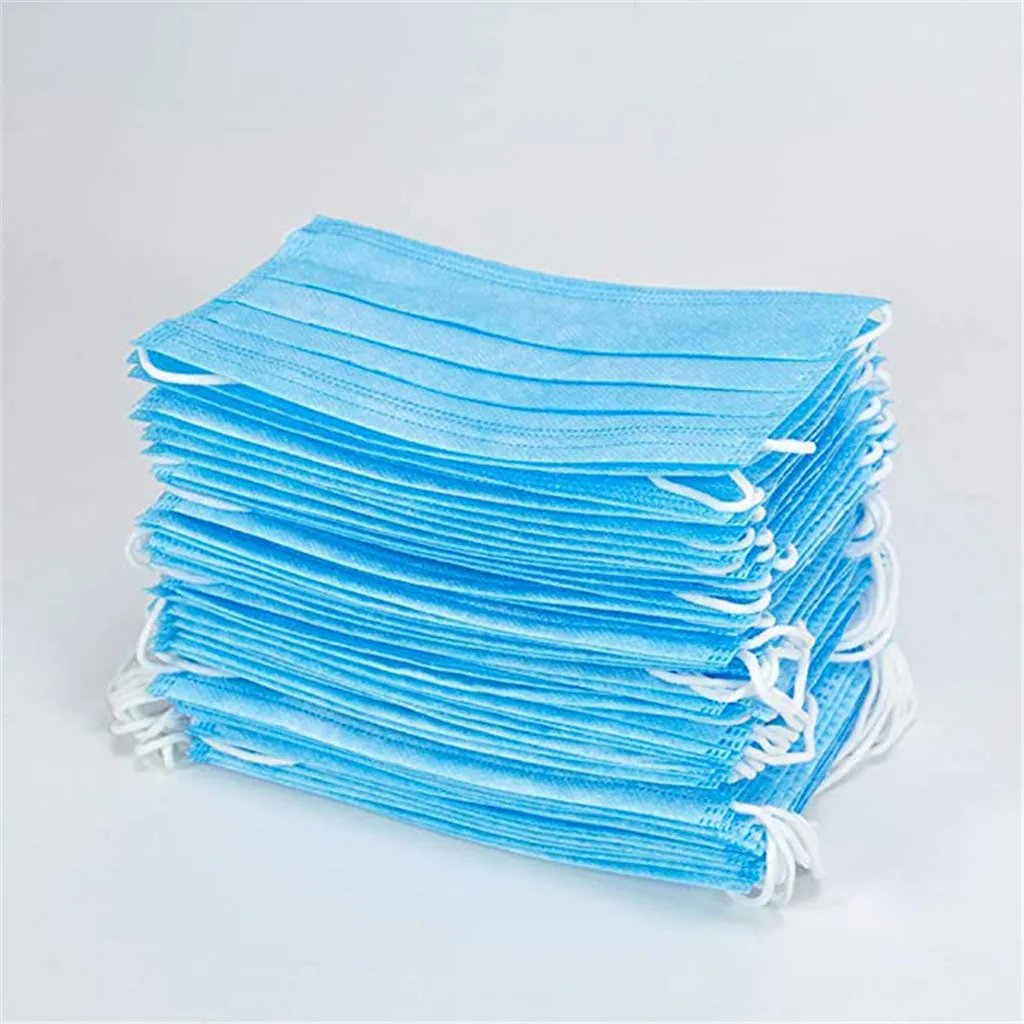 

10/20/30/50pc Blue Disposable Face Mask 3 Layers Breathable Masque Face Coverings Mouth Caps Mascarillas De Tela