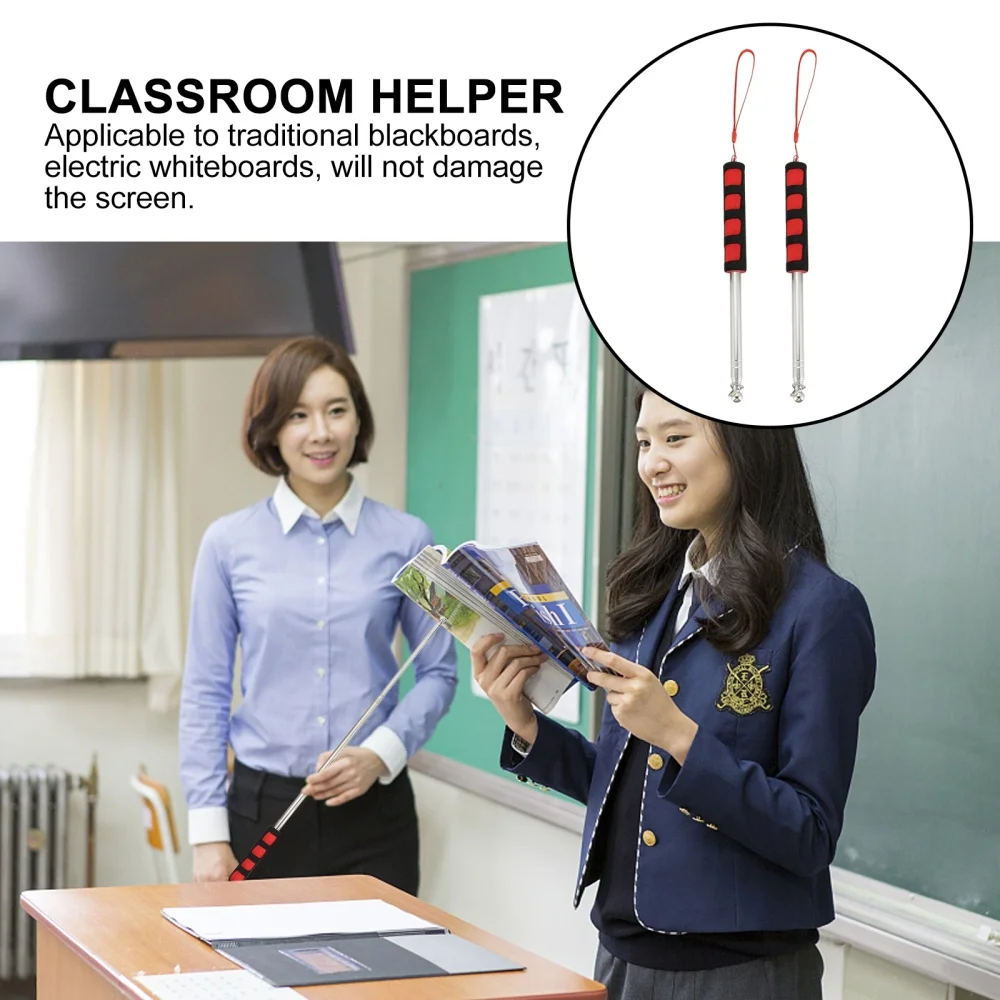 

2pcs Expandable Whiteboard Pointer Home School Classroom Helper Random Color