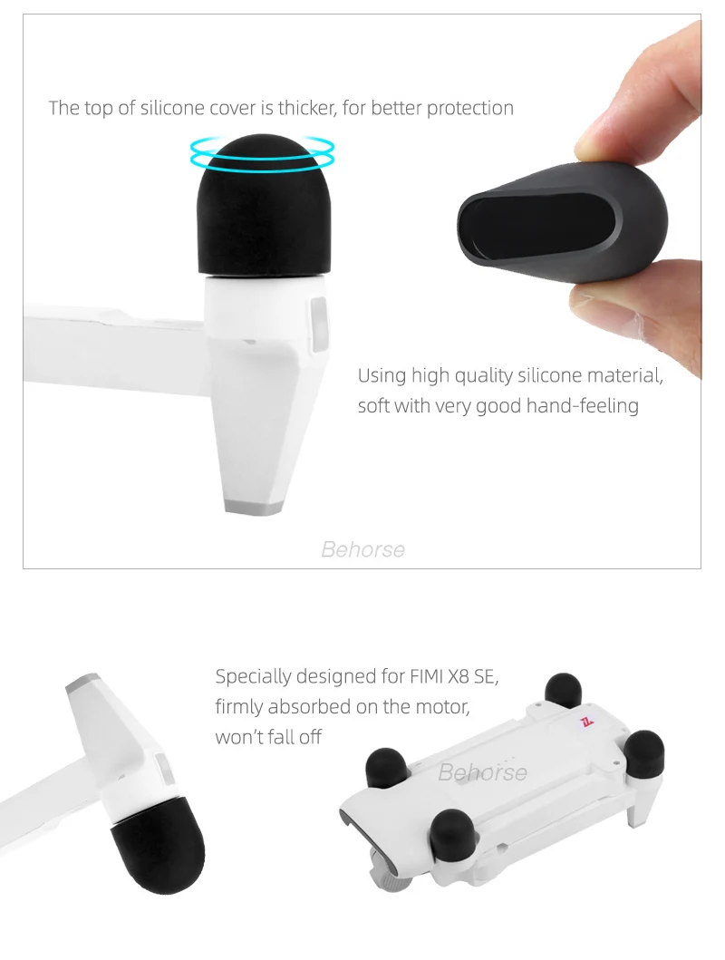 4 шт. крышки для мотора защитный силиконовый чехол для XiaoMi Fimi X8 SE Drone протектор Аксессуары