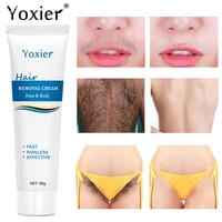 yoxier painless hair removal cream face arm leg back underarms bikini line full body repair gentle non irritating skin care 40g