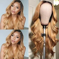 highlights ombre wave lace frontal wig 13x4 lace front human hair wigs for black women pre plucked with baby hair