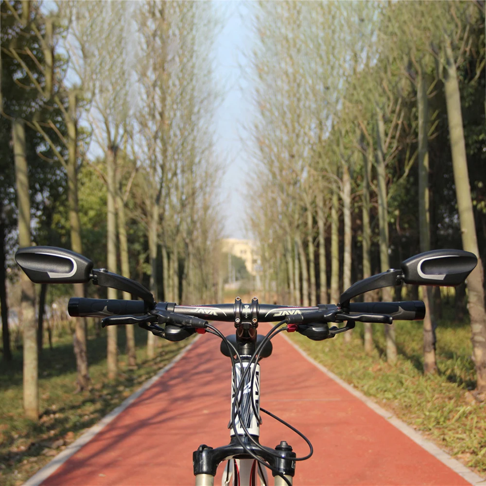 Hot New 1 PCS Stainless Steel Lens Mirror MTB Handlebar Side Safety Rear View Road Bike Cycling Flexible Rearview Mirrors | Спорт и