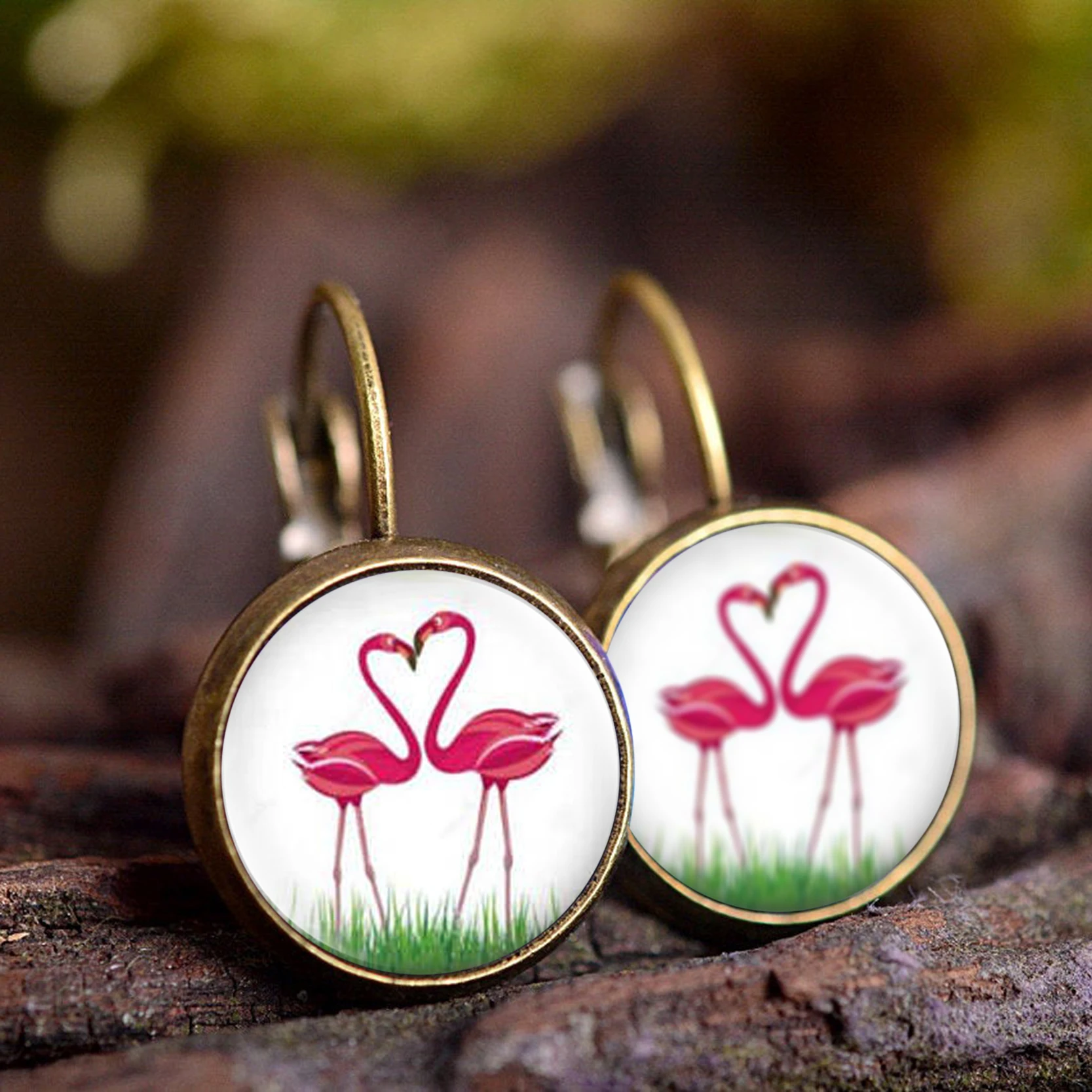 Женские модные серьги стеклянный кабошон очаровательные гвоздики ручной работы