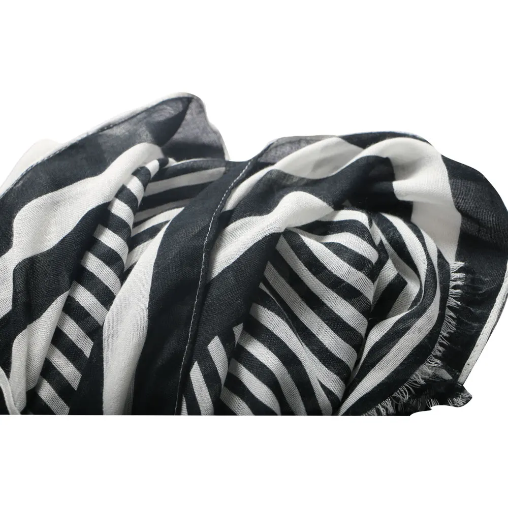 Хит модный красивый мягкий хлопковый длинный шарф в полоску для женщин и девушек