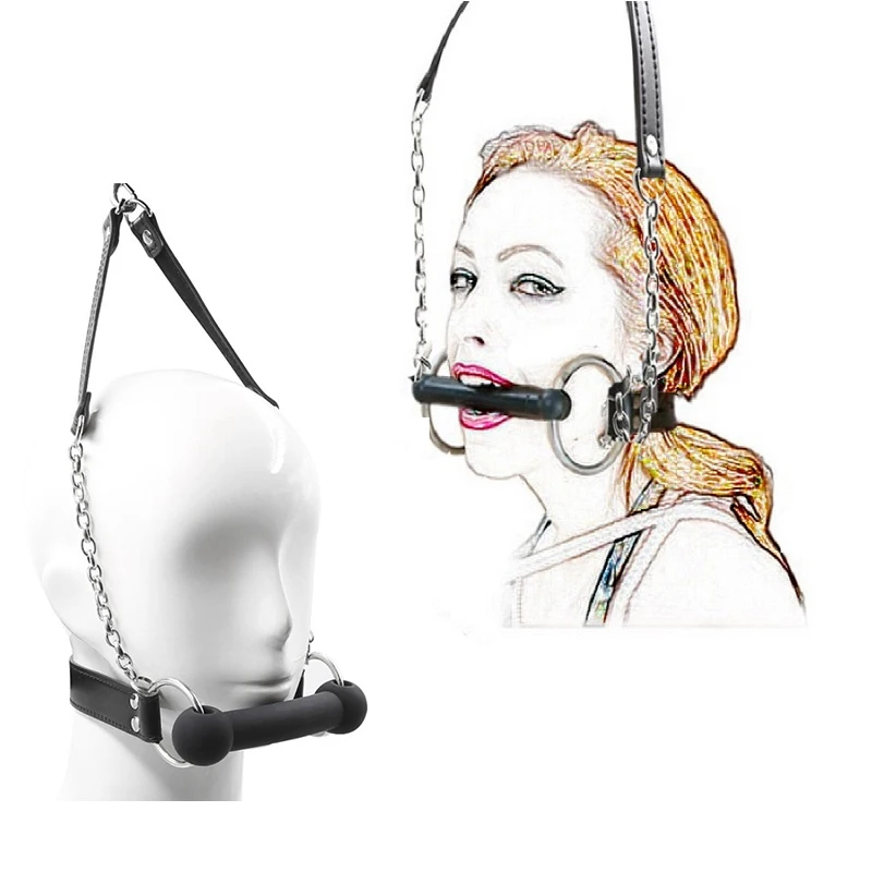 

BDSM Leather Mouth Gag Oral Open Plug Bite Flirt Sex Product Toys Harness Fetish Sex Bondage Erotic Slave For Couples