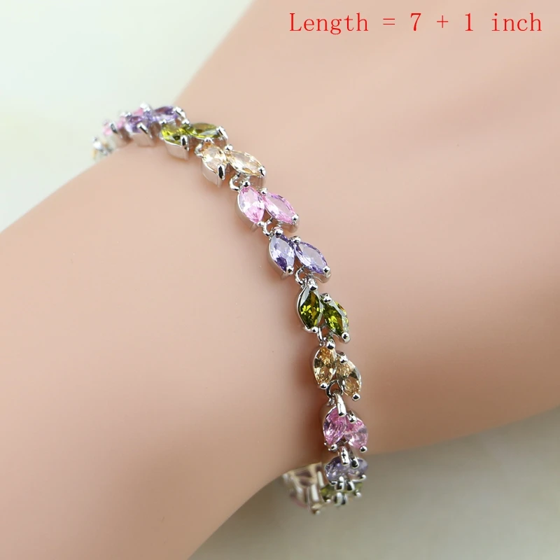 4 шт. комплект из колье серёг и браслета серебра 925 пробы|Ювелирные наборы| |