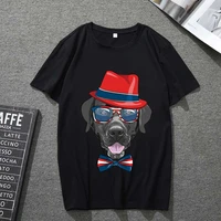 t shirt unisex short sleeved casual all match cute puppy print pattern commuter plus size mens and womens blouse