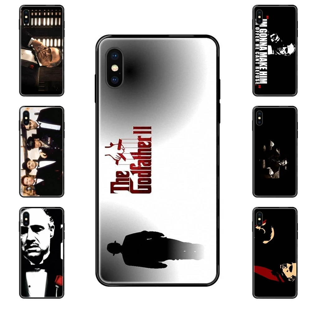 Распродажа черный мягкий чехол для телефона Godfather с рисунком Samsung Galaxy Note 4 8 9 10 20 Plus