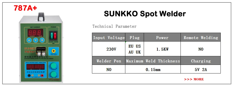 SUNKKO 787A точечная сварочная плата для 18650 Аккумуляторная машина для точечной сварки Замена 787A точечная плата сварочной цепи