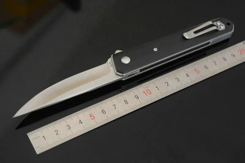Trskt охотничьи ножи Складные Ножи Kwaiken Флиппер ручка G 10 атласный лезвие (3 5 &quot
