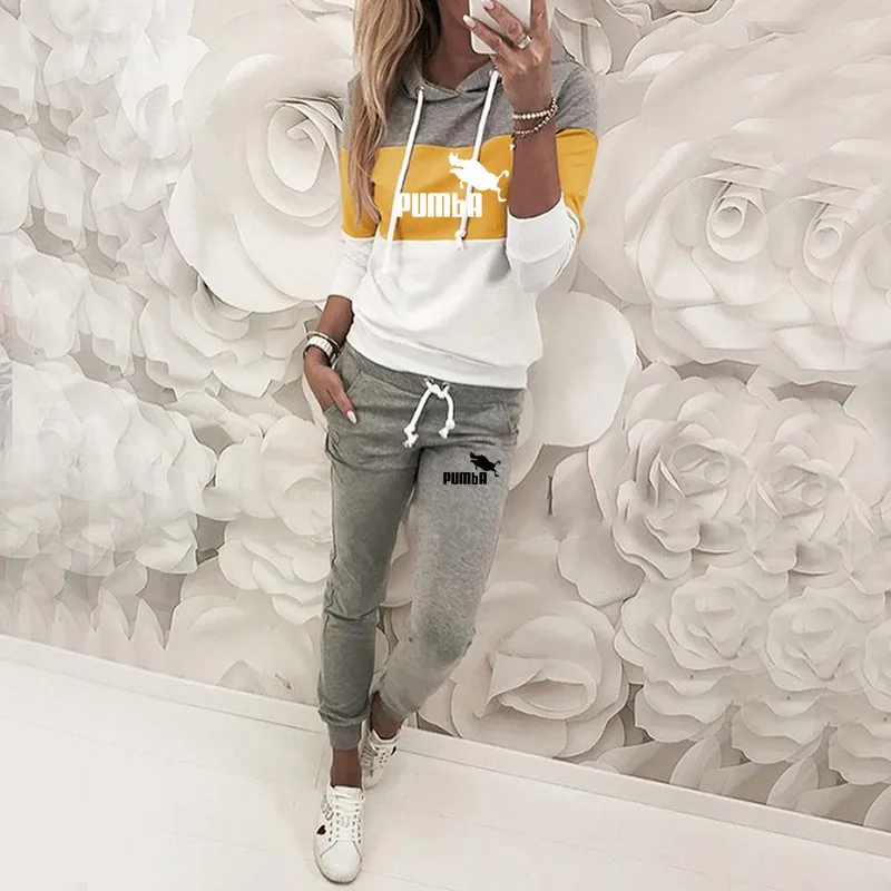 

Tracksuit Women Sets Spring Women hoodie Brand Hoodie Sweatshirt + Pants 2 Piece Set Streetwear Outfits Suit Female Sweat felpe