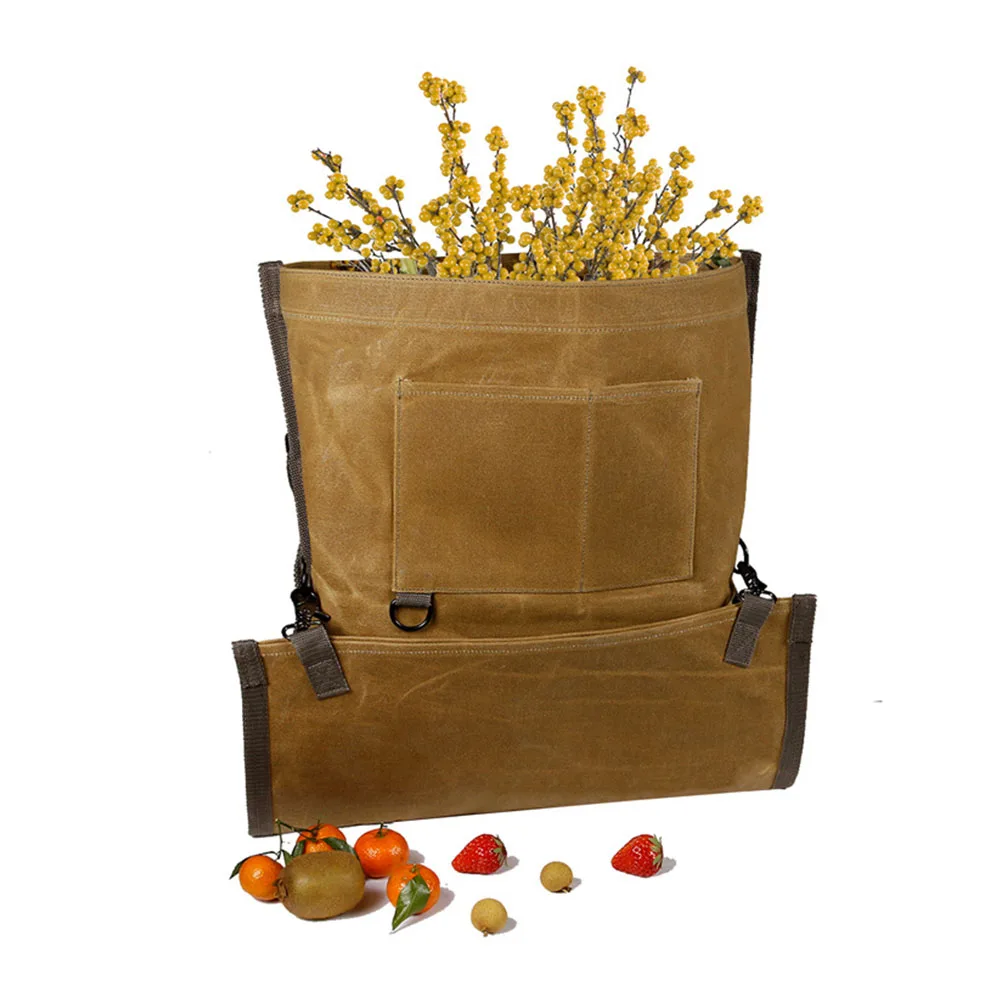 

Multifunctional Storage Picking Bag Home Outdoor Garden Apron Waterproof Canvas With Pockets Artist Adjustable Strap Work Art