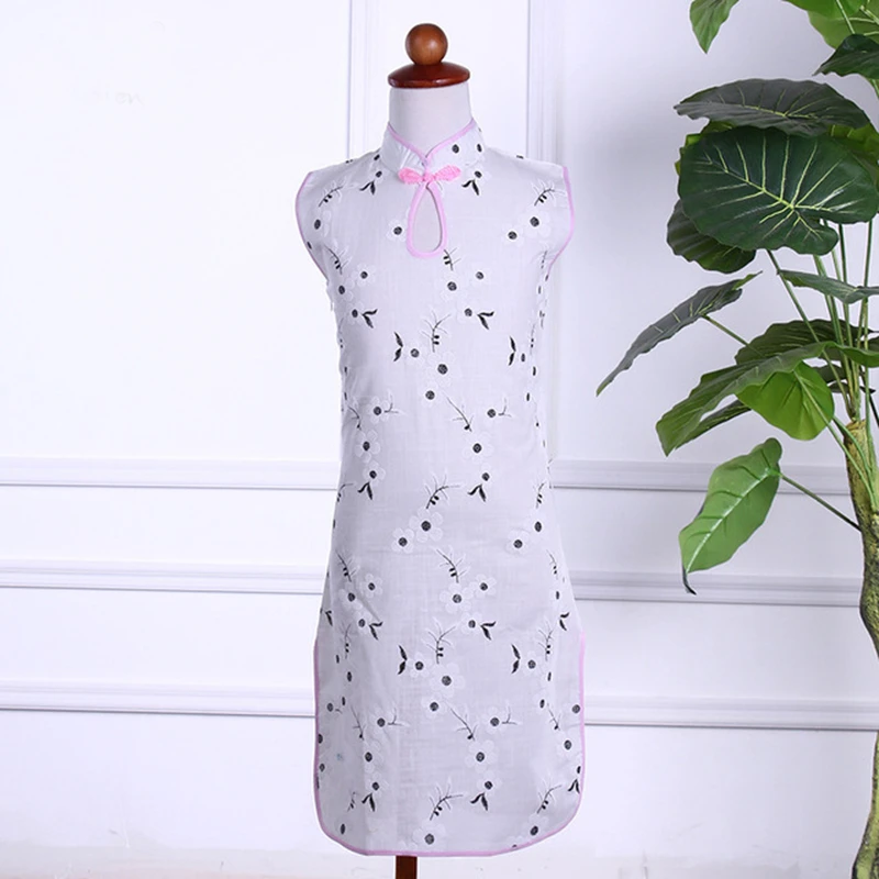 Одежда для маленьких девочек юбка Чонсам принцессы летнее китайское платье