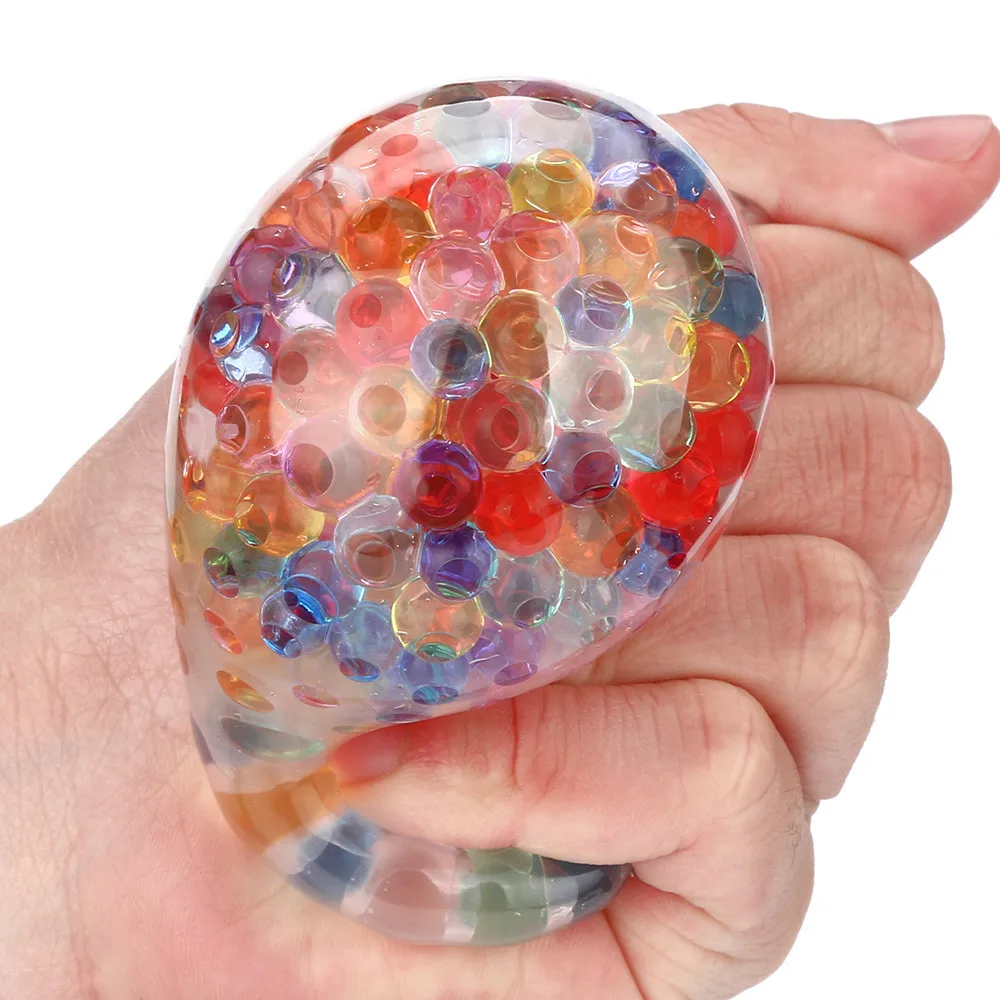

Spongy Rainbow Ball Squishy Toy Squeezable Stress Cute Toy Sticky Stress Relief Ball High Quality Antistress Ball Juguetes Toys